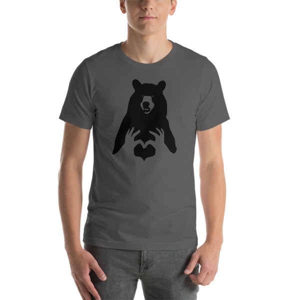 Loving Papa Bear (Solid Black) T-Shirt - Image 7