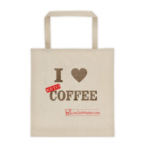 I Love Keto Coffee - flat bottom tote bag