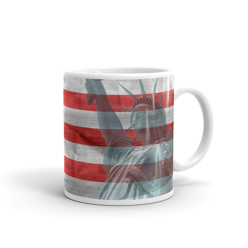 Patriotic Mug - Lady Liberty, Military, USA Flag - Image 2