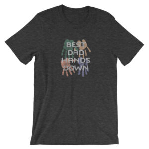 Best Dad Hands Down Distressed T-Shirt