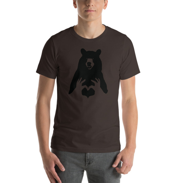 Loving Papa Bear (Solid Black) T-Shirt - Image 3