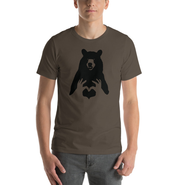 Loving Papa Bear (Solid Black) T-Shirt - Image 9