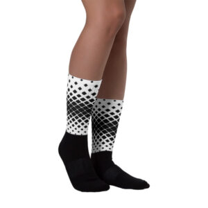 B/W patterned socks