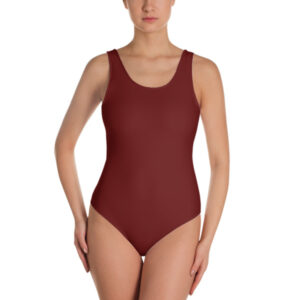 Deep Cherry Red One-Piece Swimsuit