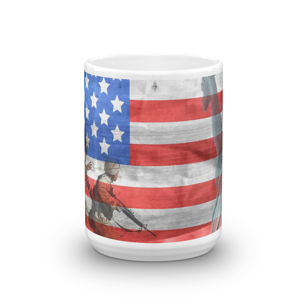 Patriotic Mug - Lady Liberty, Military, USA Flag - Image 6