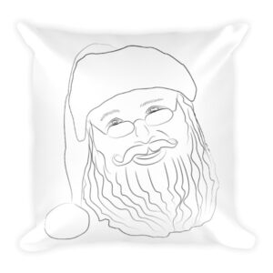 Santa and Mrs Claus - Square Pillow