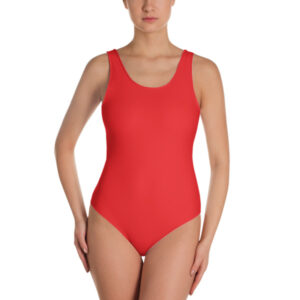 Red Hot Solid Color One-Piece Swimsuit
