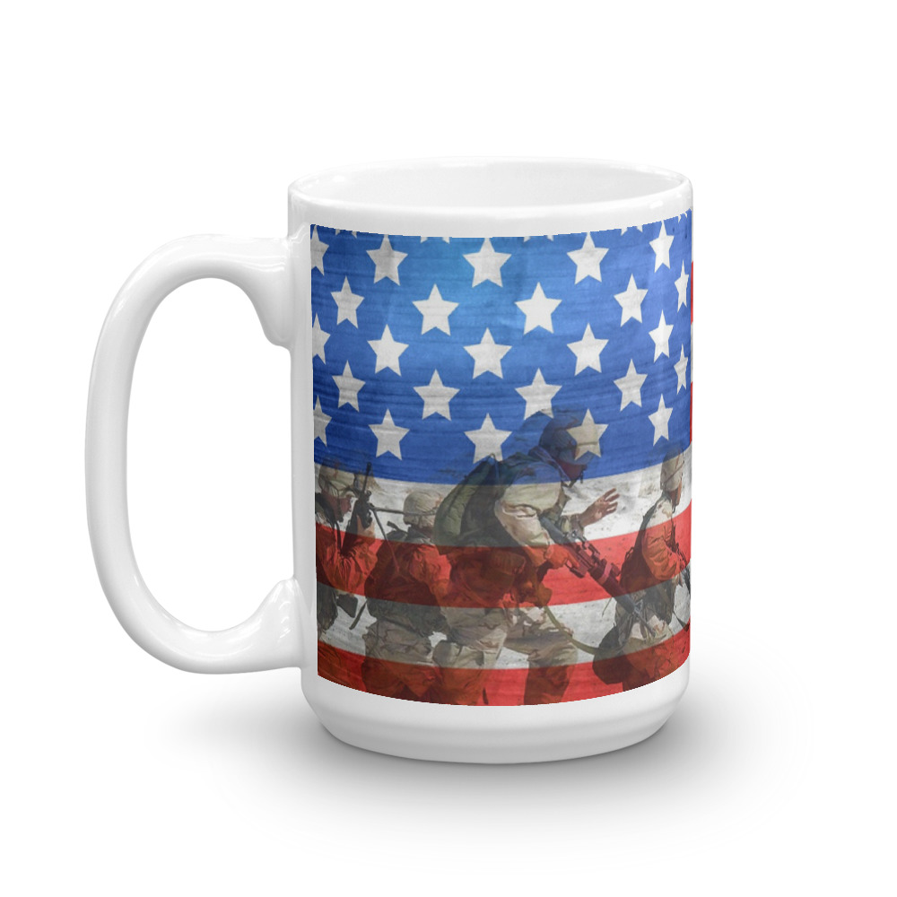 Patriotic Mug - Lady Liberty, Military, USA Flag