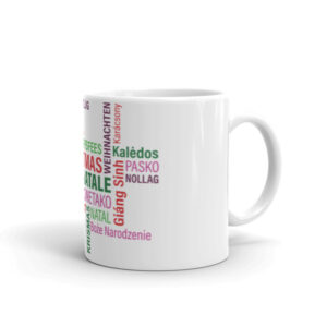 Christmas in many languages - mug