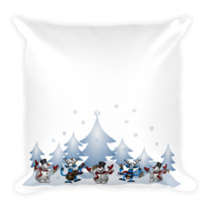 Snowmen - square pillow