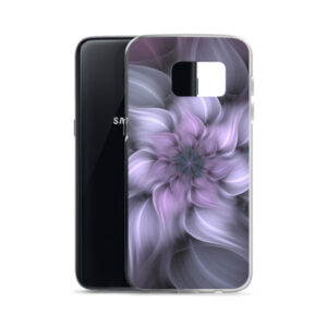 Purple fractal flower - Samsung phone case