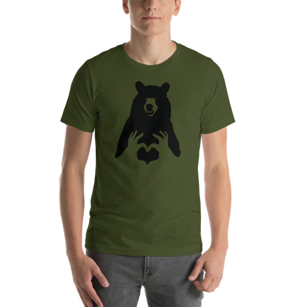 Loving Papa Bear (Solid Black) T-Shirt - Image 6