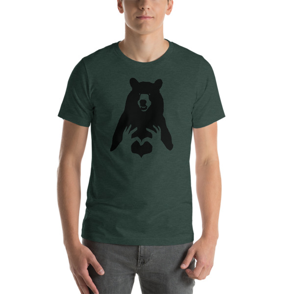 Loving Papa Bear (Solid Black) T-Shirt - Image 4