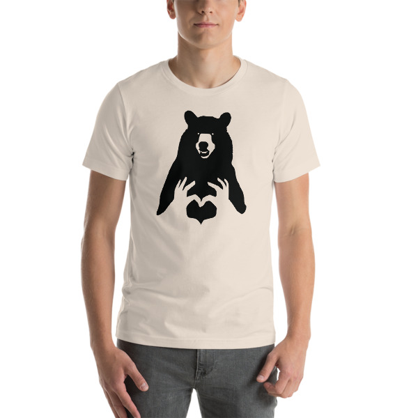 Loving Papa Bear (Solid Black) T-Shirt
